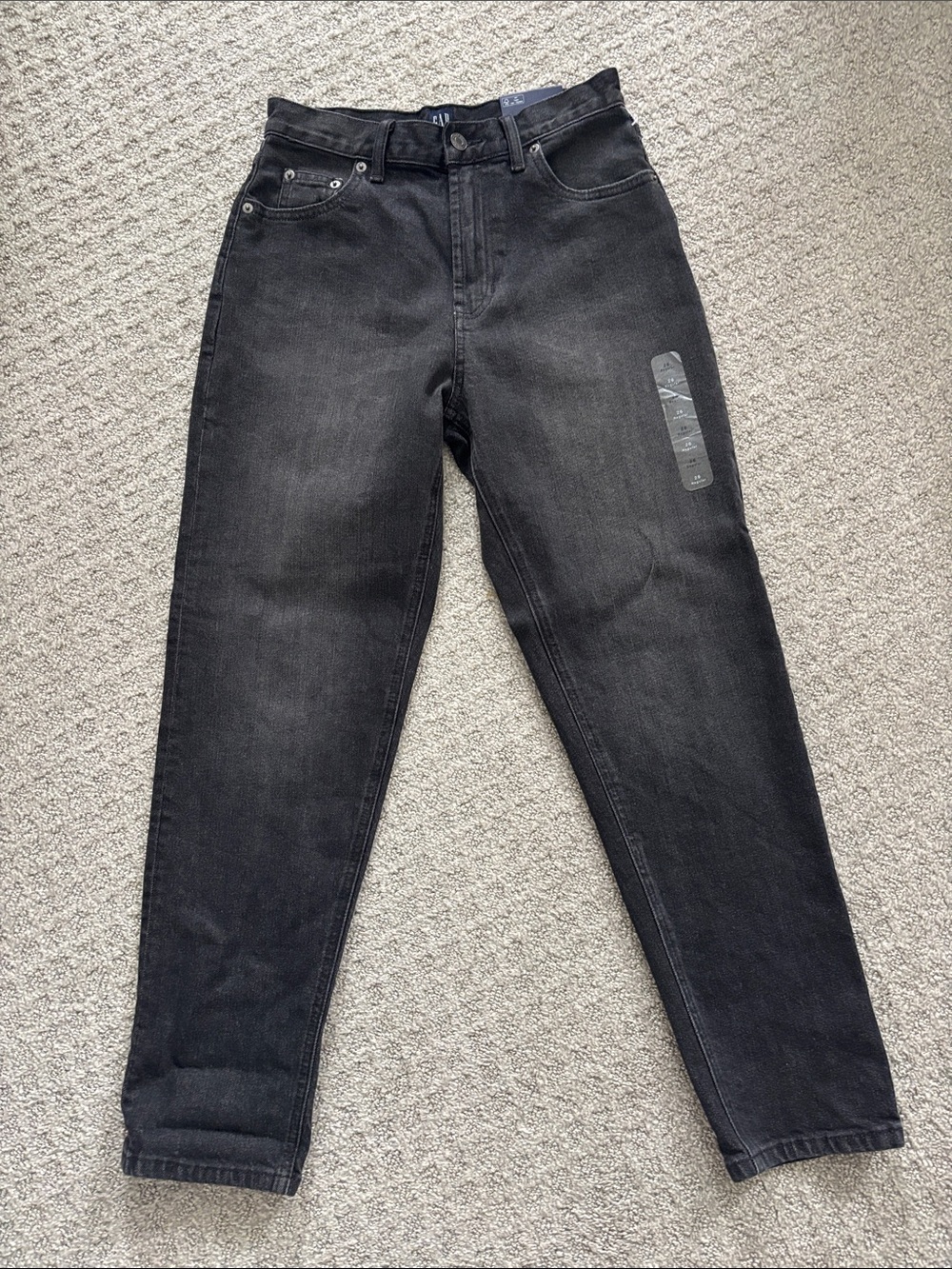 GAP Womens Mom Grey Black Jeans
